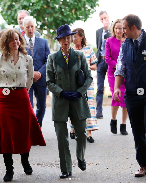 Princess Anne arriving at the Riding for the Disabled Association (RDA) National Championships, posted on July 13, 2024 | Source: Instagram/theroyalfamily