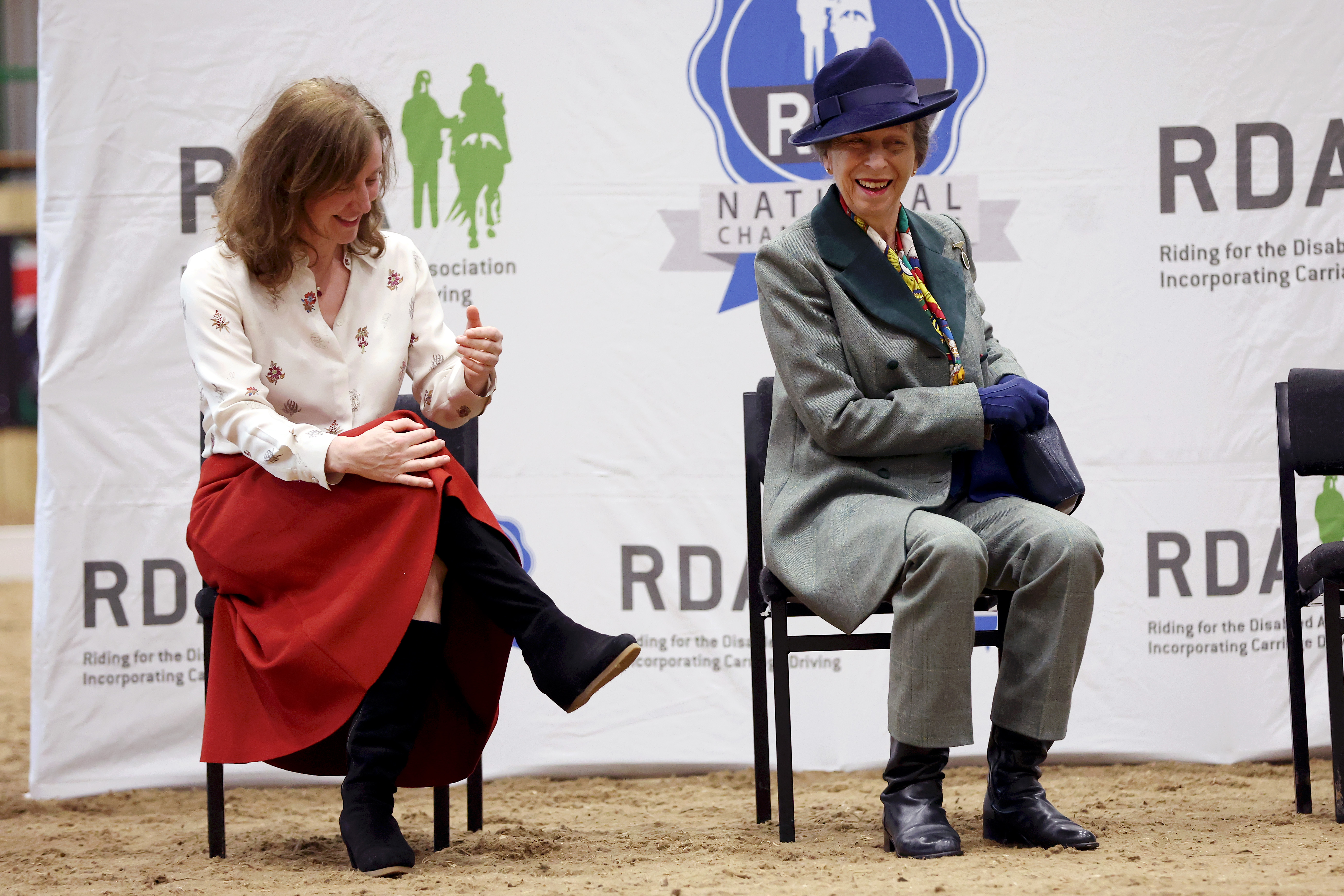 Helena Vega Lozano and Princess Anne at the Riding for the Disabled Association (RDA) National Championships in Gloucester, England on July 12, 2024 | Source: Getty Images