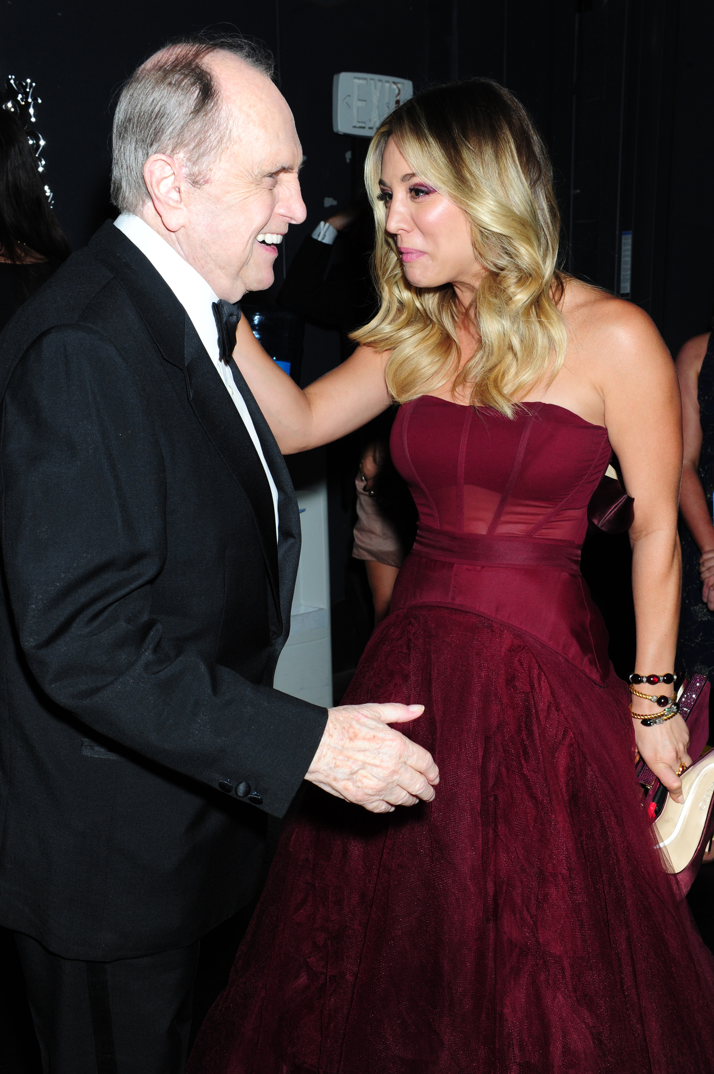 Bob Newhart and Kaley Cuoco at the 65th Primetime Emmy Awards in Los Angeles on September 22, 2013 | Source: Getty Images