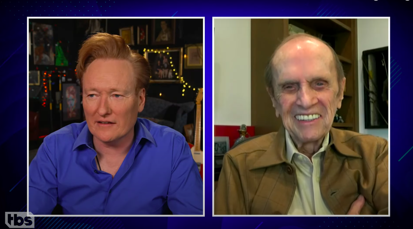 Conan O'Brien and Bob Newhart speaking in a past interview, posted on February 16, 2021 | Source: YouTube/Team Coco