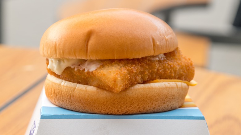 Filet-O-Fish on top of McDonald's box