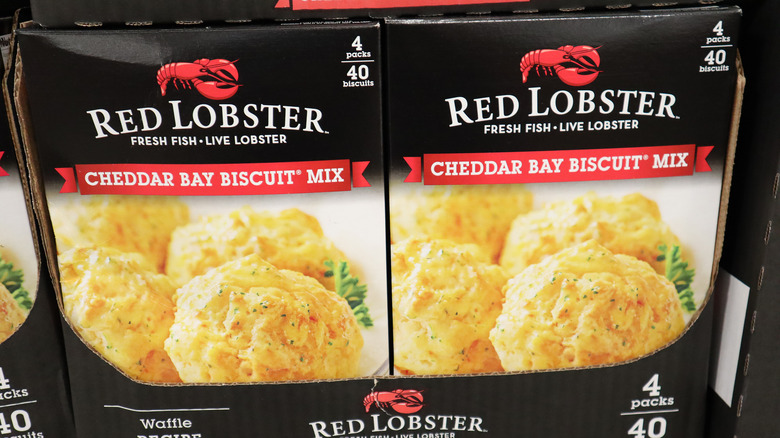 two boxes of Red Lobster biscuit mix